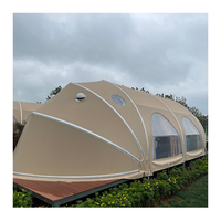 Tente de glamping de luxe en forme de coquille, imperméable en PVDF, auvent de resort, maison d'hôtel mobile pour camping extérieur et tourisme écologique