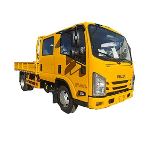 2023 ISUZU elfo camion diesel 3 ton camion cargo doppie cabine commerciali isuzu motore 130 hp camion per la vendita