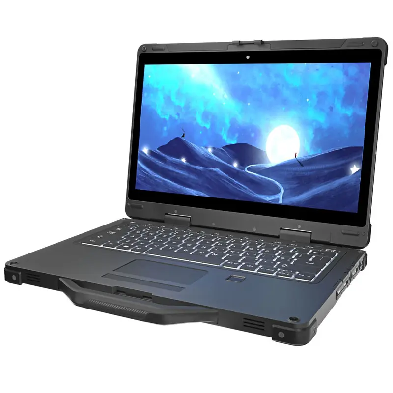 Directe Fabriek 13 Inch Win10-i7 Vingerafdruk Robuuste Laptop 2.8-4.7 Ghz Robuuste Notebook Draagbare Computer Met 16G + 256G Durabook