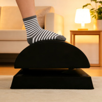 Repose-pieds en velours pour bureau à domicile, en mousse à mémoire de forme, amovible, écologique, avec fonction de soulagement de la pression sur les jambes