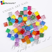 200g 1cm mélange couleur carré paillettes mosaïque tesserae cristal tuile moderne bricolage loisirs mosaïque Art matériel fournisseur