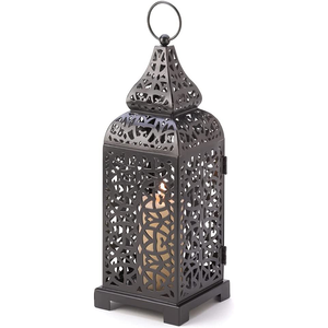 Lanterne a vento in stile marocchino in metallo lampade a motivo floreale scava fuori il Design portacandele in ferro decorazioni per la casa retrò - Product Image 5
