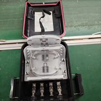Caja de Distribución de Fibra Óptica APT de 16 Núcleos, Divisor PLC, Conector SC APC, FTTH para Exteriores, Material ABS Negro, 1 Año de Garantía