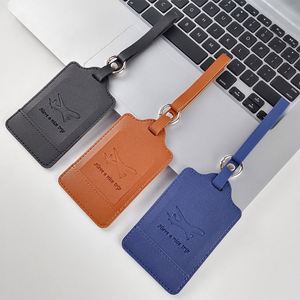 Portable Travel Accessories Name <b>ID</b> Address <b>Tag</b> Personalized Luggage <b>Tag</b> PU Leather Suitcase Luggage <b>Tag</b> - Product Image 4