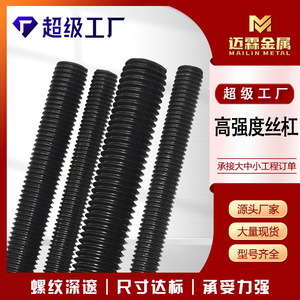 Mai Lin Lead Screw 45 Steel Grade 12.9 Fully Threaded Blackened Oxidation Construction Industry Use - Product Image 4
