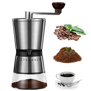 Moedor de café expresso manual personalizado de alta qualidade, rebarbas de cerâmica, acessórios para café e uso doméstico