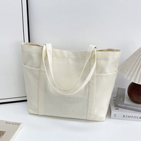 Vente en gros de sacs fourre-tout en toile élégants avec logo brodé sur mesure sac à bandoulière en toile bleu marine Society Shopping