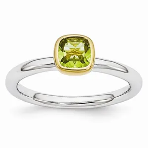 2024 Simple 9 ct Diamond Engagement Rings Jewelry Zirconia Moissanite Solitaire Peridot Ring 925 Sterling Silver For Women
