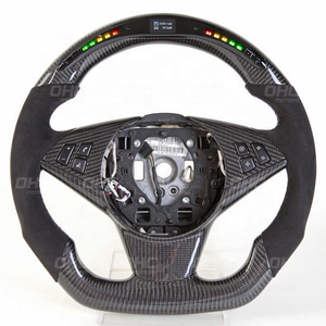 <span class=keywords><strong>Volant</strong></span> en cuir suédé avec affichage LED en fibre de carbone véritable pour <span class=keywords><strong>BMW</strong></span> Modification OHC Motors E64 630i 645ci 650i - Product Image 1