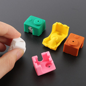 LiYingChuangxin E3D V6 – bloc en aluminium avec couvercle en silicone, résistant aux hautes températures, 5 pièces, pour accessoires d'imprimante 3D - Product Image 1