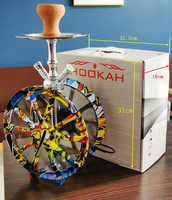 Nouveau design 2026 – Chicha portable en acrylique coloré avec double tuyau et crochet, écologique et durable, vente en gros