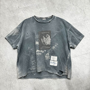 <span class=keywords><strong>T</strong></span>-<span class=keywords><strong>shirt</strong></span> Grafica Oversize Personalizzata Effetto Lavato Pesante da Uomo Stile Retro <span class=keywords><strong>Rock</strong></span> Band Effetto Distrutto <span class=keywords><strong>Vintage</strong></span> OEM - Product Image 1