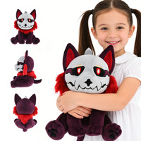 Figurines inspirées de l'horreur style Chibi, masque en peluche, jouet en peluche loup, peluche animale sûre et de collection