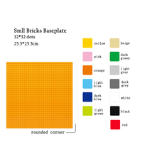 Plaques de base en gros compatibles avec toutes les grandes marques, petites plaques de construction compatibles avec les briques Lego, plaque de base 32X32