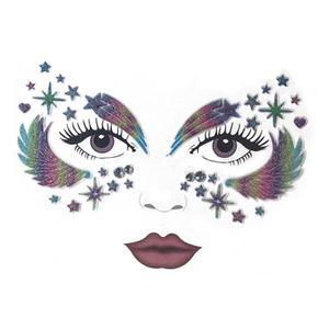 Nouveau Festival temporaire fête paillettes <span class=keywords><strong>visage</strong></span> tatouage autocollant auto-adhésif maquillage pour embellir la décoration du <span class=keywords><strong>visage</strong></span> en papier - Product Image 4