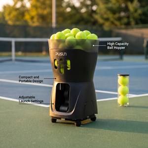 Máquina de Lanzamiento de Pelotas de Tenis Inteligente PUSUN PT-MINI, Oscilación Profesional, Batería de Litio, Control por Aplicación, Equipo de Entrenamiento Programable - Product Image 1