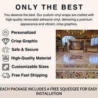 Autocollant de sol personnalisé pour mariage, en vinyle brillant PVC auto-adhésif découpé, pour réception, cérémonie, allée et piste de danse