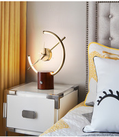 Lampe de table en aluminium, design moderne minimaliste de luxe, avec commande tactile et charge sans fil, pour la chambre à coucher
