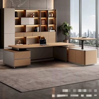 Meubles de bureau de luxe en gros, ensemble table et chaise de bureau convertible, meubles de bureau en bois, bureau en forme de L