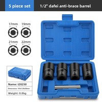 Ensembles d'outils de douille de manchons antidérapants de 1/2 pouces 5 pièces 11 pièces Source d'alimentation manuelle OEM ODM pour l'enlèvement de vis de boulon d'écrou de rouille cassé