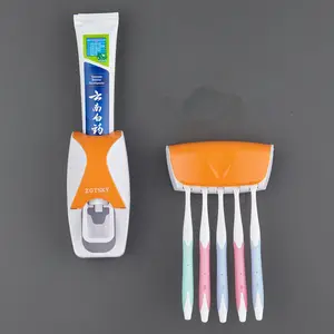 Dispensador de pasta de dientes doble de 3 tazas, soporte para cepillo de dientes de supermercado, estante de exhibición para cepillo de dientes de supermercado