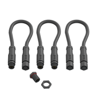 AHUA Fil électrique à souder personnalisé Connecteur de panneau mâle M08 1A DC Power Plug Overmold Female Cable Connector IP67 6Pin