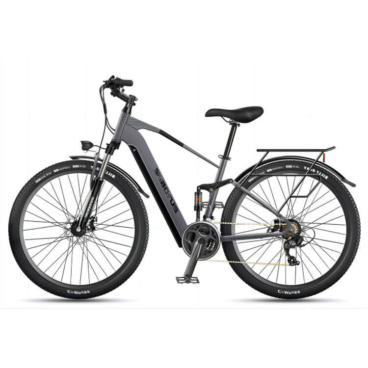 Full Suspension Carbon Electric Mountain Bike with 36V Lithium