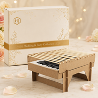 JIAHUI Bruiloftdecoratie Wegwerp Bamboe Spiesjes Cadeaubox Biologisch afbreekbaar Papier Houtskool Grill Buiten