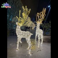 Premium Kerst 3d Led Decor Outdoor Binnentuin Rendieren Tunnel Boog Dieren Bloemen Valentijnsdag Display Motief Lichten