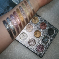Palette de fards à paupières métalliques à label privé, DIY, paillettes, pigmentées, brillantes, maquillage des yeux multicolores, quotidien, clair, foncé, clair