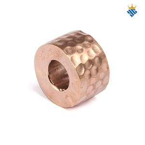 Pulsera de acero inoxidable martillado espaciador cuentas de metal tamaño personalizado cuentas sueltas para joyería DIY - Product Image 3