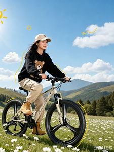 24/26 Zoll Mountainbike aus Hochkarbon-Stahl, Magnesiumlegierung-Felge, Doppelscheibenbremse, <span class=keywords><strong>MTB</strong></span>-Fahrrad, Tragkraft 150KG für Männer, Frauen, Erwachsene und Jugendliche - Product Image 1