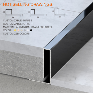 Prolink kim loại bán buôn nhà máy nóng bán nhiều hình dạng nhôm gạch cạnh cắt góc Dải hồ sơ - Product Image 2