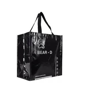 Custom OEM Non-Woven Shopping Bag Recycled RPET Material Printed Promotional Cartoon Pattern Handled for Easy Use