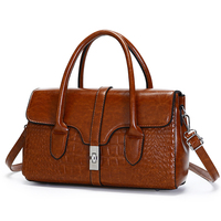 Nouveau Style Sacs à Main en Similicuir Façon Alligator Grande Capacité Classiques de Luxe et Portefeuille, Ensemble 3 Pièces pour Femme