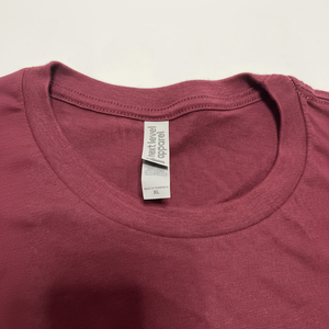 Camisetas Unisex de Manga Corta con Cuello Redondo, Corte Ajustado, Color Personalizado, Logotipo, Ecológicas, en Mezcla de Tres Telas Color Granate para Nivel CVC - Product Image 1