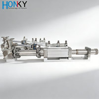 Machine de remplissage pneumatique semi-automatique de haute précision Honky pour produits médicaux, boissons, cosmétiques, liquides (plastique/verre)