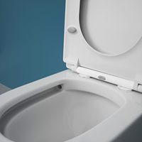 Ensemble WC 2-en-1 Économiseur d'Eau : Cuvette de Toilette en Céramique et Lavabo Intégré