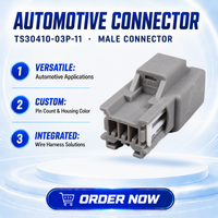 Connecteur automobile mâle 3 broches pour faisceau de câbles, boîtier PC, connecteur mâle