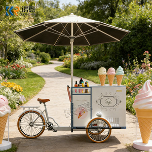 Triciclo <span class=keywords><strong>Comercial</strong></span> para Helados con Congelador y Exhibidor, Vehículo Móvil para Venta Ambulante de Postres Congelados - Product Image 4