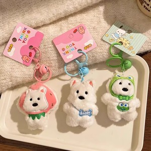 พวงกุญแจไฟรูปกระต่ายตุ๊กตารูปการ์ตูนน่ารักกระเป๋าเป้สะพายหลังของตกแต่งพวงกุญแจรถของผู้หญิงพวงกุญแจรูป3D น่ารักแบบพกพา - Product Image 2