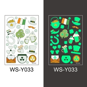 Adesivo del <span class=keywords><strong>tatuaggio</strong></span> del giorno di San Patrizio luce notturna transfrontaliera per la festa nazionale di bellezza temporanea del corpo artistico - Product Image 6