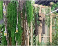 S0519 usine hôtel faux plastique fausse fougère vigne feuilles vertes plafond suspendu waterweed plantes persanes artificielles pour la décoration