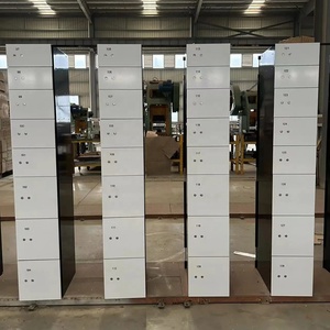 Két an toàn với 300mm chiều rộng cột phong cách an toàn tiền gửi Locker với JZ-02 khóa chìa khóa kép cho ngân hàng - Product Image 3