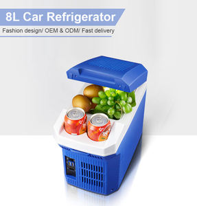 ثلاجة سيارة كهربائية جديدة صغيرة الحجم سعة 8 لتر للاستخدام الخارجي والتخييم بجهد 12 فولت و230 فولت - Product Image 5