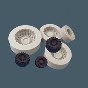 <b>Silicone</b> Mold Car Tire Gear Shape 4 Pieces DIY Cake Decoration <b>Baking</b> Tool - Product Image 1