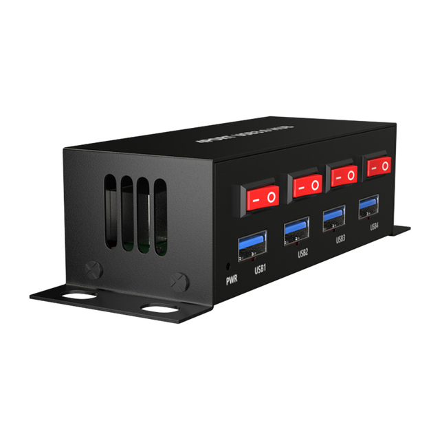 Custom High Quality Data Transfer Independent Switch Charging 5V3A 15w Usb Hub External Power Multi USB-A 4 Port Usb 3.0 HUB