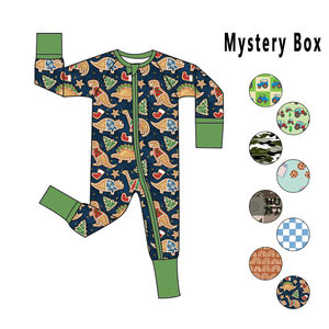 Pakaian Bayi Karakter Bambu, Romper Bambu Custom, Piyama Bayi Bambu, Baju Tidur Bayi Resleting, Pakaian Anak Laki-laki - Product Image 1