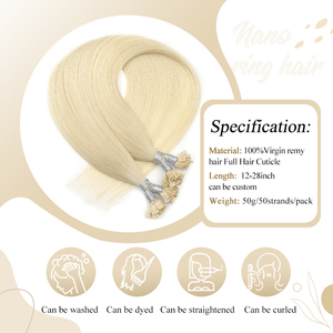 Extensions de cheveux blondes à pointe plate K.SWIGS, 100% cheveux humains vierges, pré-collées à la kératine, cuticules alignées, sans perte, lisses, vente en gros - Product Image 6