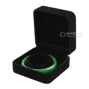 Boîte à bijoux avec logo de mariage, boîte à bijoux en velours avec logo, cadeau - Product Image 5